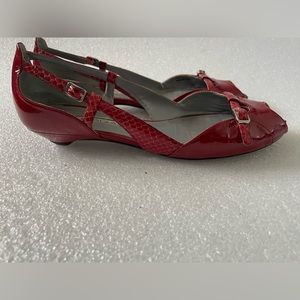 Via Spiga Women's Leather Shoes Made in Italy Size 6.5 M Snake Skin